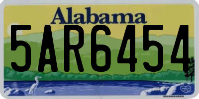 AL license plate 5AR6454
