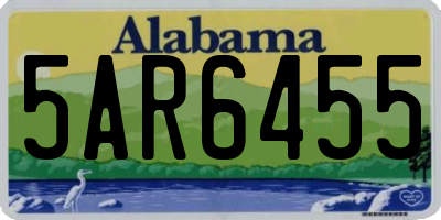 AL license plate 5AR6455