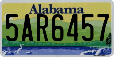 AL license plate 5AR6457