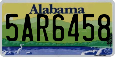AL license plate 5AR6458