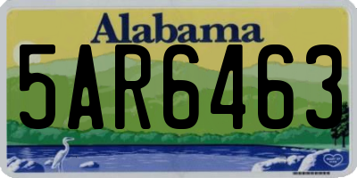 AL license plate 5AR6463