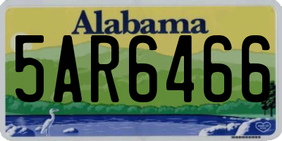 AL license plate 5AR6466