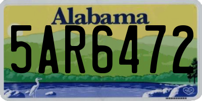 AL license plate 5AR6472