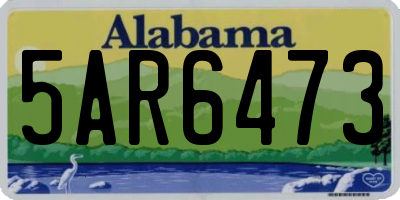 AL license plate 5AR6473