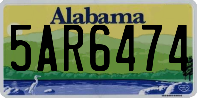 AL license plate 5AR6474