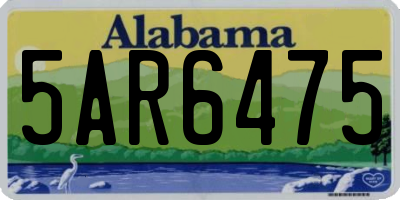AL license plate 5AR6475