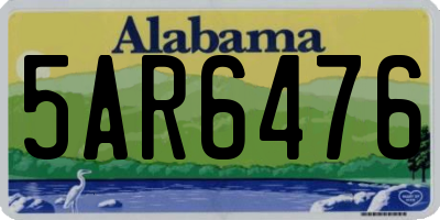 AL license plate 5AR6476