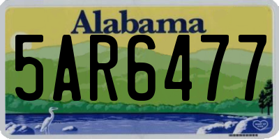 AL license plate 5AR6477