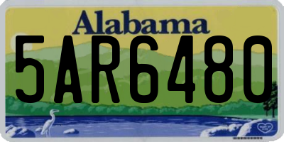 AL license plate 5AR6480