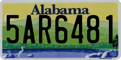 AL license plate 5AR6481