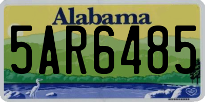 AL license plate 5AR6485