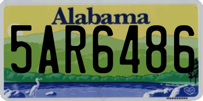 AL license plate 5AR6486