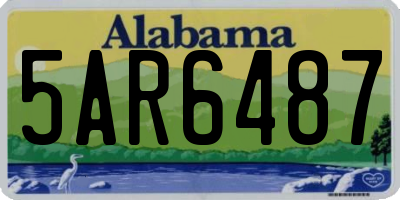 AL license plate 5AR6487
