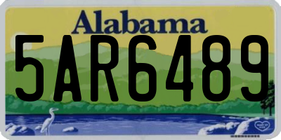 AL license plate 5AR6489