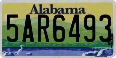 AL license plate 5AR6493
