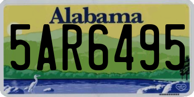 AL license plate 5AR6495