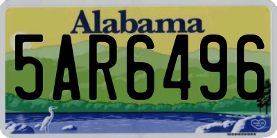 AL license plate 5AR6496