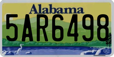 AL license plate 5AR6498