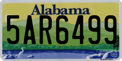 AL license plate 5AR6499