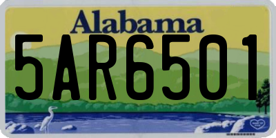 AL license plate 5AR6501