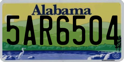 AL license plate 5AR6504