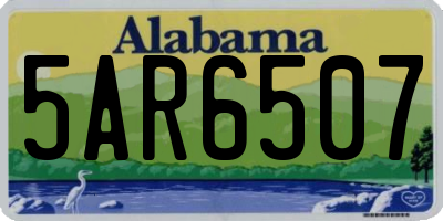 AL license plate 5AR6507