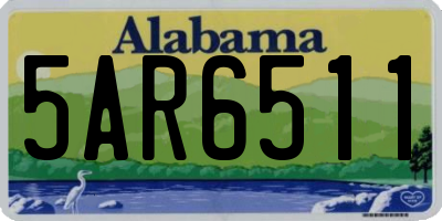 AL license plate 5AR6511