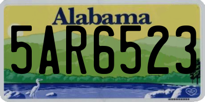 AL license plate 5AR6523