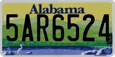 AL license plate 5AR6524
