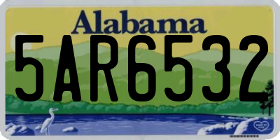 AL license plate 5AR6532