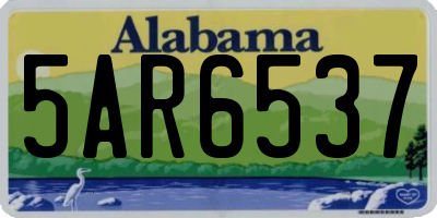 AL license plate 5AR6537