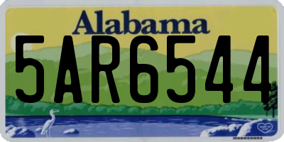 AL license plate 5AR6544