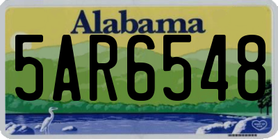 AL license plate 5AR6548