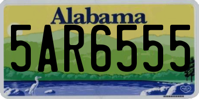 AL license plate 5AR6555