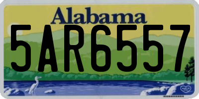 AL license plate 5AR6557