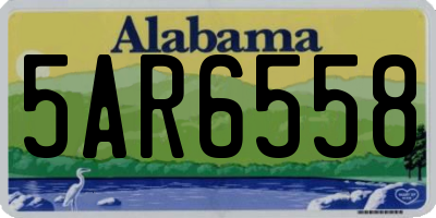 AL license plate 5AR6558