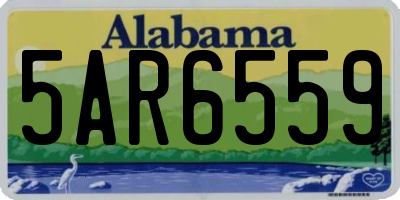 AL license plate 5AR6559