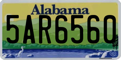 AL license plate 5AR6560