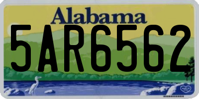 AL license plate 5AR6562