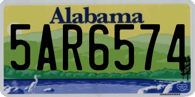 AL license plate 5AR6574