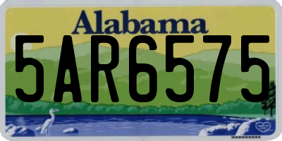 AL license plate 5AR6575