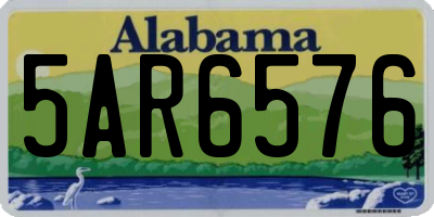 AL license plate 5AR6576