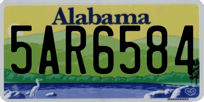 AL license plate 5AR6584