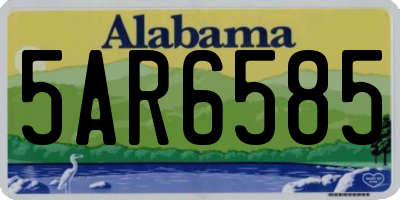 AL license plate 5AR6585