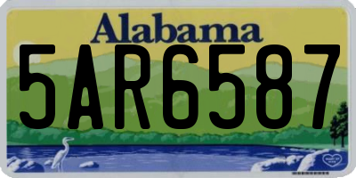 AL license plate 5AR6587