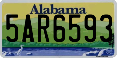 AL license plate 5AR6593