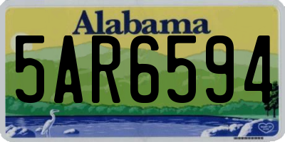 AL license plate 5AR6594