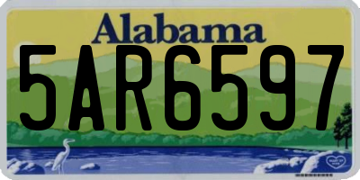 AL license plate 5AR6597
