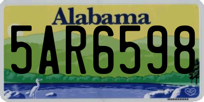 AL license plate 5AR6598