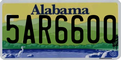 AL license plate 5AR6600